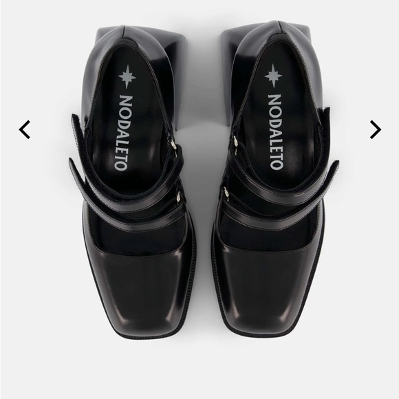 NODALETO Bulla Babies Mary Jane Platform Heels | Black Gloss Leather | EU 38 - Picture 4 of 11